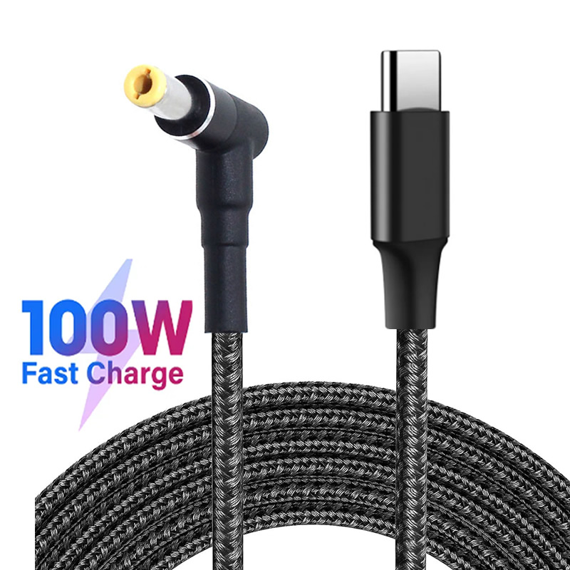 Laptop Lock Cable - 100W Tip C 5.5x2.5mm Erkek Dönüştürücü