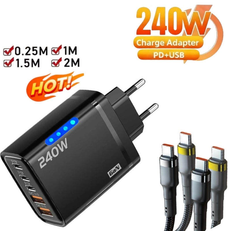 Laptop Lock Cable - 240W 5'i 1 Arada GaN Masaüstü