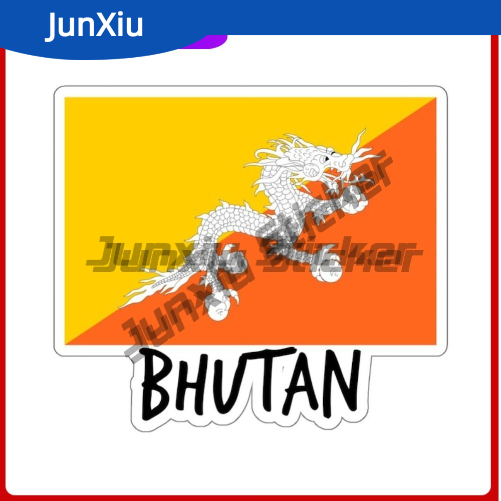 Laptop Accessories Stickers - Butan Bayrağı Macera Seyahat Çıkartmaları Dizüstü