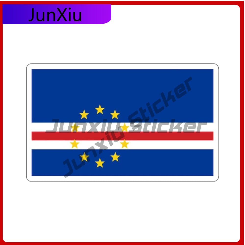 Laptop Accessories Stickers - Cabo Verde Bayrağı Çıkartmaları Motosiklet Tamponu