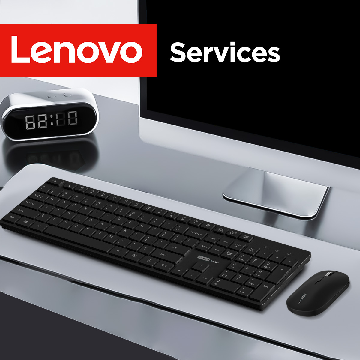 Laptop External Accessories - Lenovo KN220 Sessiz 2.4G Kablosuz Klavye