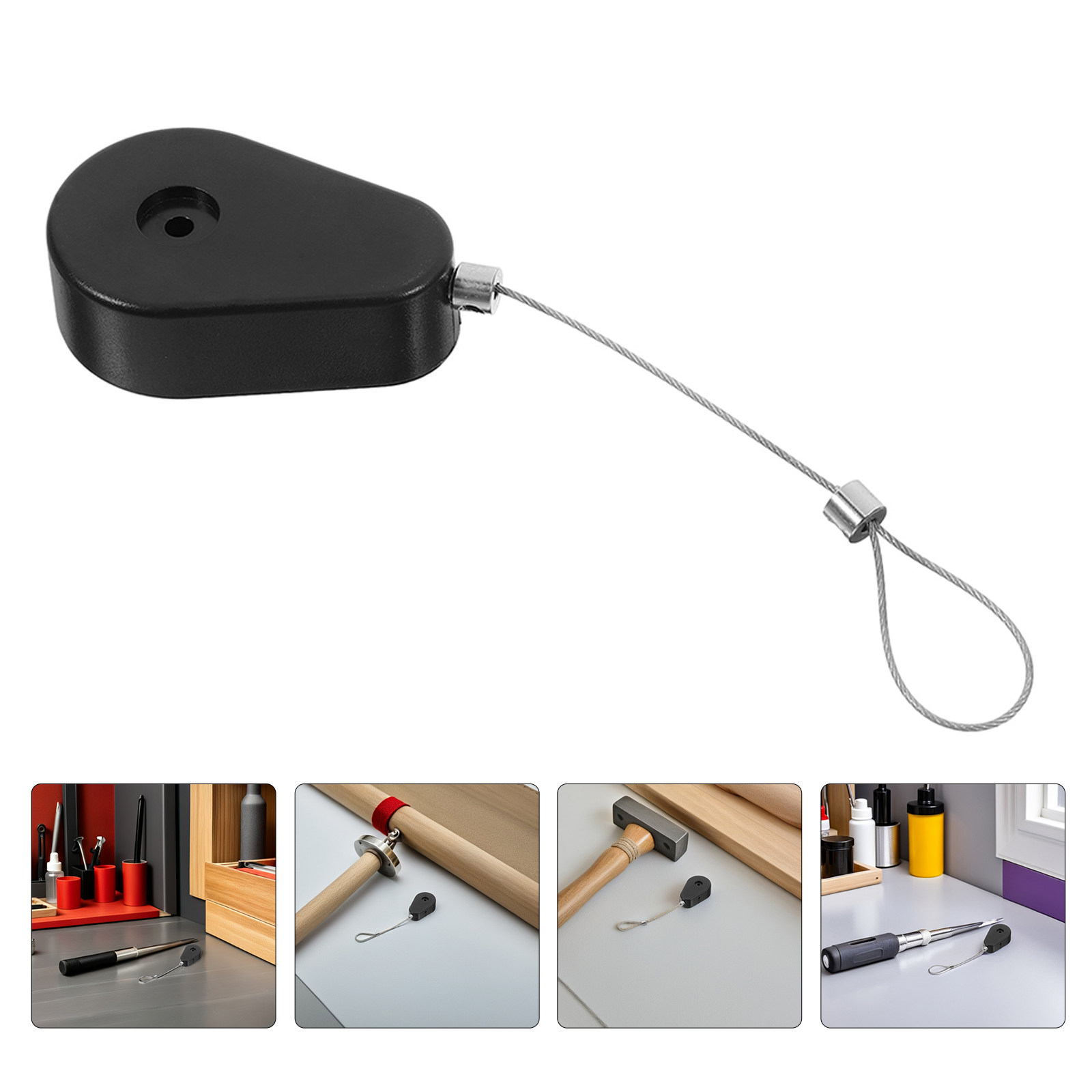Laptop Lock Cable - 4 Adet Geri Çekilebilir Teleskopik Hırsızlık