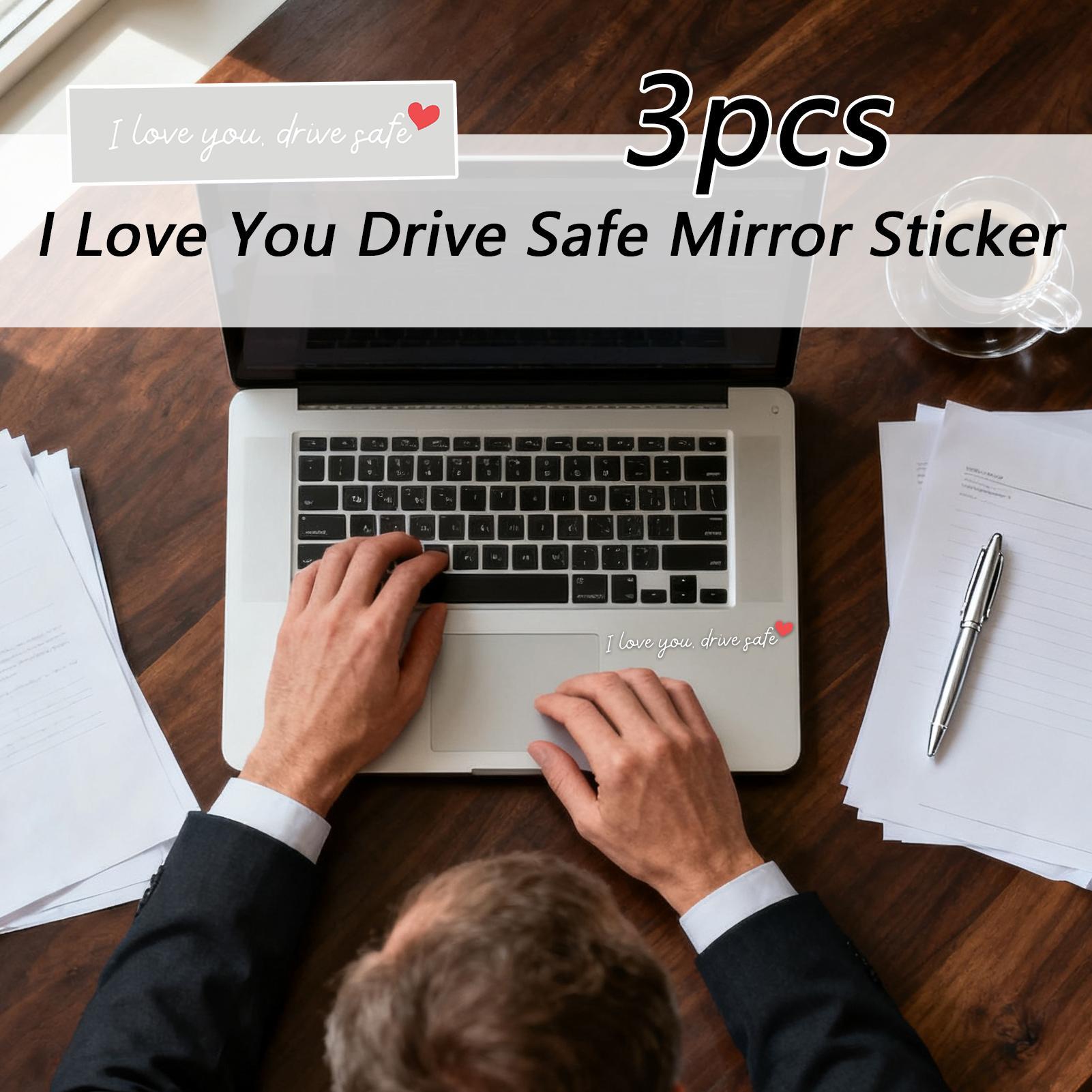 Laptop Accessories Stickers - Dikiz aynası etiketi 3 adet su