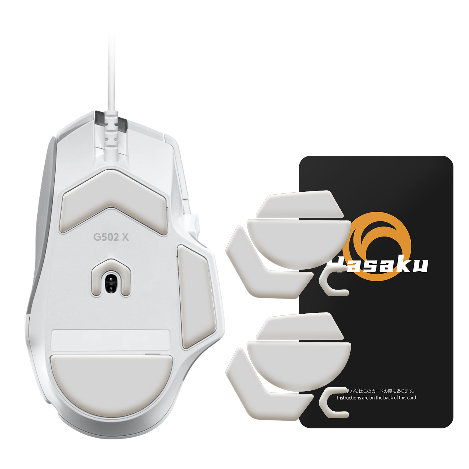 Logitech Mouse G502 - 2 takım HASAKU Yuvarlak Kavisli Kenarlar
