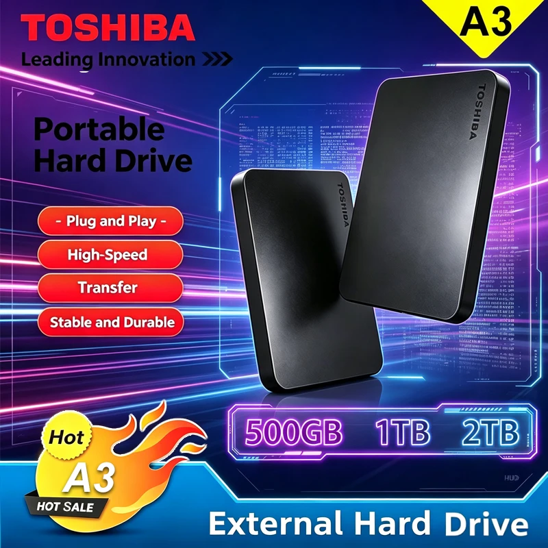 Laptop External Accessories - Toshiba A3 Canvio Basics USB 3.0